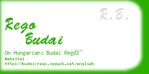 rego budai business card